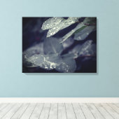 Regenachtige bladeren canvas afdruk (Insitu (Houten vloer))