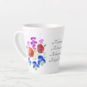 Regenachtige bloementuin in felle kleuren Small La Latte Mok (Linkerhoek)