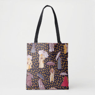 Regenachtige dag avonturen: onzichtbare paraplu's tote bag