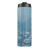 Regenachtige Dag Blauw Thermosbeker (Voorkant)
