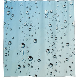Regenachtige Dag Droplets van Water Grijze Blauwe  Douchegordijn