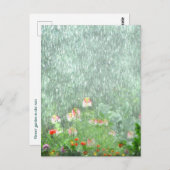 Regenachtige dag in het Flower Garden Briefkaart (Voorkant / Achterkant)