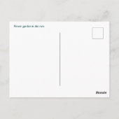Regenachtige dag in het Flower Garden Briefkaart (Achterkant)