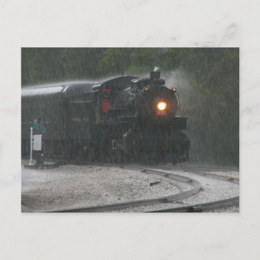 Regenachtige dag in het Tennessee Valley Railroad  Briefkaart (Voorkant)