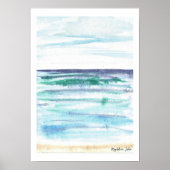 Regenachtige dag in het Zee Poster (Voorkant)