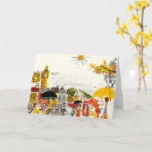 Regenachtige Dag in Londen Kaart (Gele Bloem)