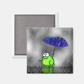 regenachtige dag kikkermagneet magneet (Voorkant / Achterkant)