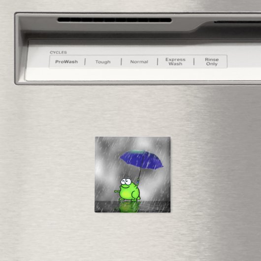 regenachtige dag kikkermagneet magneet (Insitu (Vaatwasser))
