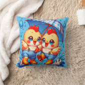 Regenachtige dag kippen kussen (Deken)