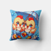 Regenachtige dag kippen kussen (Achterkant)