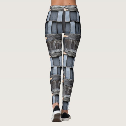 regenachtige dag land blauwe schuur leggings (Achterkant)