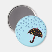 regenachtige dag met paraplu magneet (Voorkant / Achterkant)