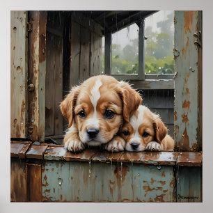 Regenachtige dag metgezellen poster