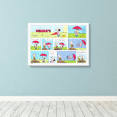 Regenachtige dag op de honkbalwedstrijd canvas afdruk (Insitu (Houten vloer))