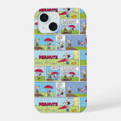 Regenachtige dag op de honkbalwedstrijd iPhone 15 case (Achterkant)