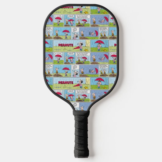 Regenachtige dag op de honkbalwedstrijd pickleball paddle (Voorkant)