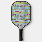 Regenachtige dag op de honkbalwedstrijd pickleball paddle (Achterkant)