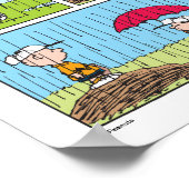 Regenachtige dag op de honkbalwedstrijd poster (Hoek)