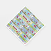 Regenachtige dag op de honkbalwedstrijd servet (Hoek)