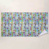 Regenachtige dag op de honkbalwedstrijd strandlaken (Voorkant)