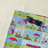 Regenachtige dag op de honkbalwedstrijd strandlaken (In situ)