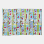 Regenachtige dag op de honkbalwedstrijd theedoek (Horizontaal)