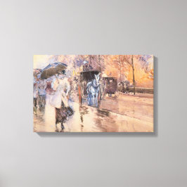 Regenachtige dag op Fifth Avenue (New York City) Canvas Afdruk