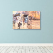 Regenachtige dag op Fifth Avenue (New York City) Canvas Afdruk (Insitu (Houten vloer))