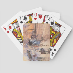 Regenachtige dag op Fifth Avenue (New York City) Pokerkaarten
