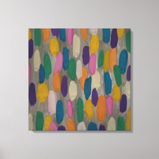 Regenachtige dag penseelstreken Abstracte kunst ca Canvas Afdruk (Voorkant)