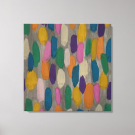 Regenachtige dag penseelstreken Abstracte kunst ca Canvas Afdruk
