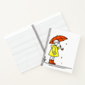 ☂️ Regenachtige dag reflecties | Schattigee parapl Notitieboek (Binnen)