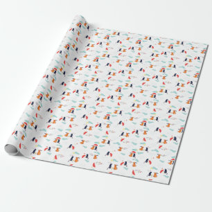 Regenachtige Dag Vrienden: Kat Hond  Cadeaupapier