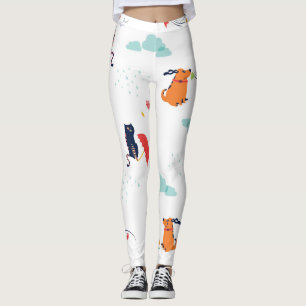 Regenachtige Dag Vrienden: Kat Hond Leggings