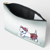 Regenachtige Dag Westie KiniArt Accessoire Pouch Etui (Open)