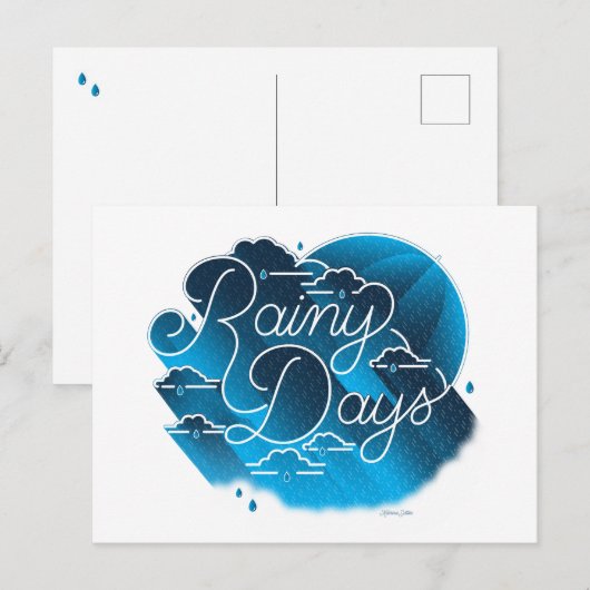 Regenachtige dagen / Briefkaart (Voorkant / Achterkant)