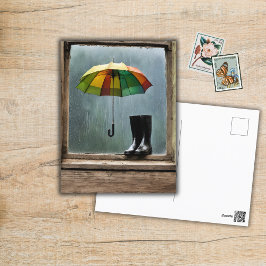 Regenachtige dagen en zondagen briefkaart