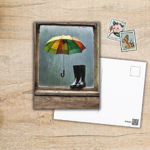 Regenachtige dagen en zondagen briefkaart