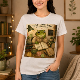 Regenachtige Dagen Gezellige Dagen Kikker Leest Bo Tri-Blend Shirt