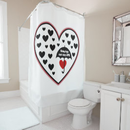 Regenachtige dagen kunnen liefde niet stoppen douchegordijn