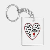 Regenachtige dagen kunnen liefde niet stoppen sleutelhanger (Voorkant Links)