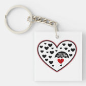 Regenachtige dagen kunnen liefde niet stoppen sleutelhanger (Voorkant)