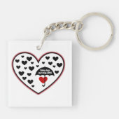 Regenachtige dagen kunnen liefde niet stoppen sleutelhanger (Achterkant)