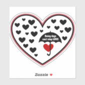 Regenachtige dagen kunnen liefde niet stoppen sticker (Vel)