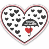 Regenachtige dagen kunnen liefde niet stoppen sticker (Voorkant)