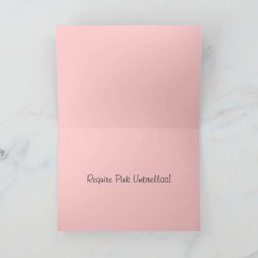 Regenachtige dagen. Vereist roze paraplu's! Retro- Kaart (Binnen)