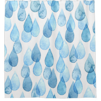 Regenachtige dagen: Waterverf Pattern  Douchegordijn