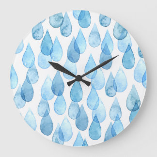 Regenachtige dagen: Waterverf Pattern  Grote Klok