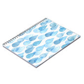 Regenachtige dagen: Waterverf Pattern Notitieboek (Linkerzijde)