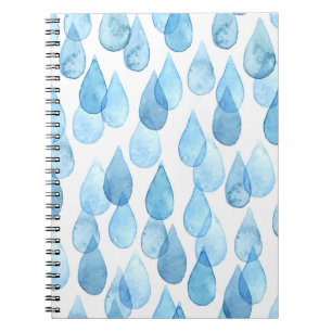 Regenachtige dagen: Waterverf Pattern Notitieboek